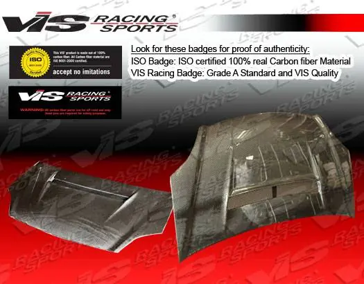 Honda Civic VIS Racing N-1 Black Carbon Fiber Hood - 02HDCVCHBN1-010C Save Now