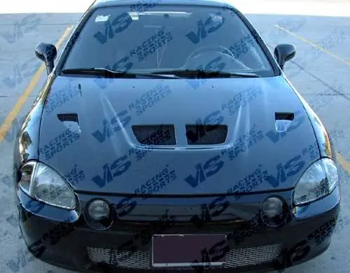 Buy Today Honda Del Sol VIS Racing EVO Black Carbon Fiber Hood - 93HDDEL2DEV-010C