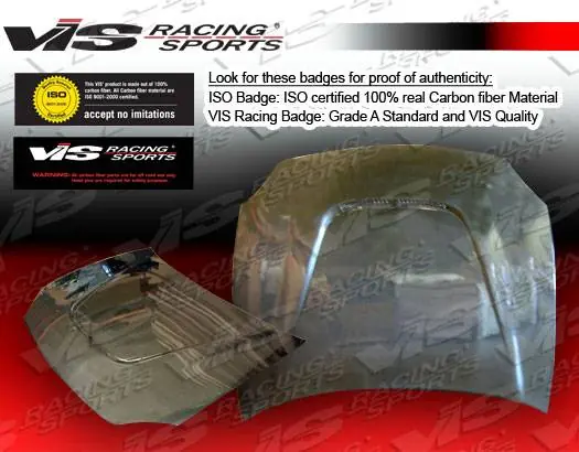 Save Now Honda Del Sol VIS Racing JS Black Carbon Fiber Hood - 93HDDEL2DJS-010C