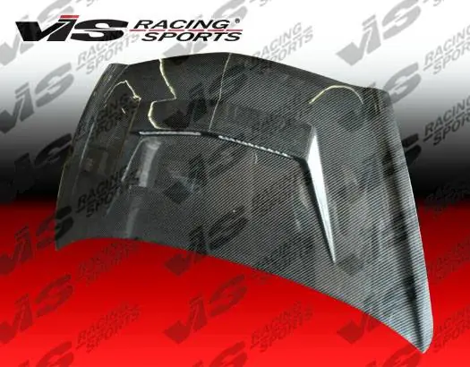 Same Day Shipping Honda Fit VIS Racing Invader-2 Black Carbon Fiber Hood - 07HDFIT4DJVS2-010C