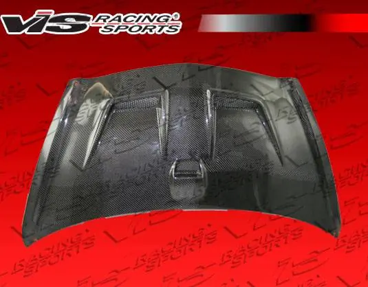 Instant Buy Honda Fit VIS Racing Techno R Black Carbon Fiber Hood - 07HDFIT4DJTNR-010C