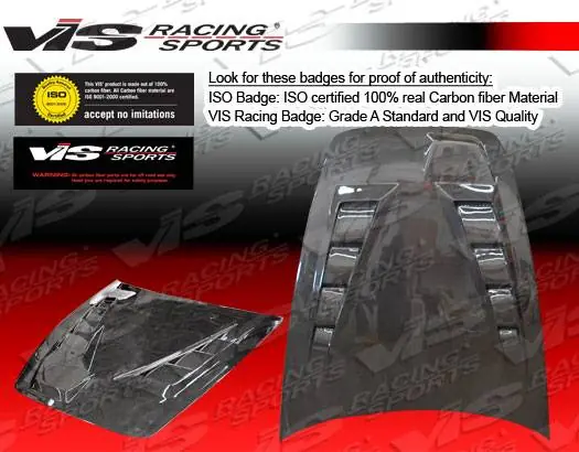 Honda S2000 VIS Racing Techno R Black Carbon Fiber Hood - 00HDS2K2DTNR-010C Must Have