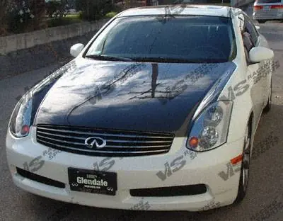 Infiniti G35 2DR VIS Racing OEM Black Carbon Fiber Hood - 03ING352DOE-010C No Minimum Order