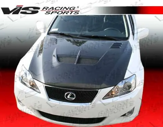 Lexus IS VIS Racing Cyber Black Carbon Fiber Hood - 06LXIS34DCY-010C Brand New