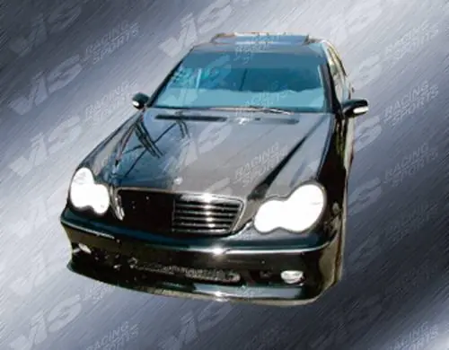 Latest Mercedes-Benz C Class VIS Racing OEM Black Carbon Fiber Hood - 01MEW2034DOE-010C