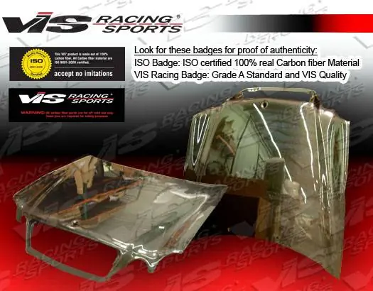 Mercedes-Benz CLK VIS Racing OEM Black Carbon Fiber Hood - 98MEW2082DOE-010C Crafted