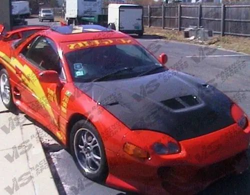 Mitsubishi 3000GT VIS Racing EVO II Black Carbon Fiber Hood - 91MT3K2DEV2-010C Original