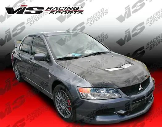 Mitsubishi Evolution 8 VIS Racing Invader-2 Black Carbon Fiber Hood - 03MTEV84DVS2-010C No Minimum Order