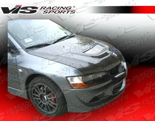 Buy Direct Mitsubishi Evolution 8 VIS Racing OEM Black Carbon Fiber Hood - 03MTEV84DOE-010C