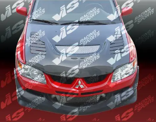 Special Offer Mitsubishi Evolution 8 VIS Racing Tracer Black Carbon Fiber Hood - 03MTEV84DTRA-010C