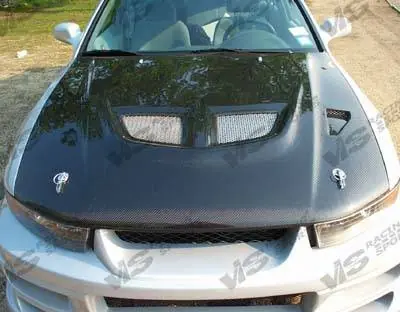 Instant Buy Mitsubishi Galant VIS Racing EVO Black Carbon Fiber Hood - 99MTGAL4DEV-010C