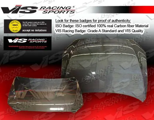 Editor’s Pick Mitsubishi Lancer VIS Racing OEM Black Carbon Fiber Hood - 08MTLAN4DOE-010C