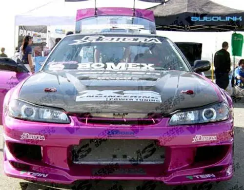 Nissan 240SX VIS Racing Invader Black Carbon Fiber Hood - 97NS2402DVS-010C Budget