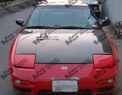 Reduced Price Nissan 240SX VIS Racing OEM Black Carbon Fiber Hood - 89NS2402DOE-010C