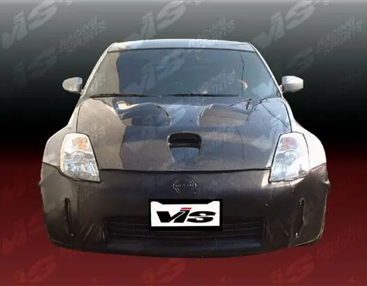 Same Day Shipping Nissan 350Z VIS Racing Fuzion Black Carbon Fiber Hood - 03NS3502DFZ-010C