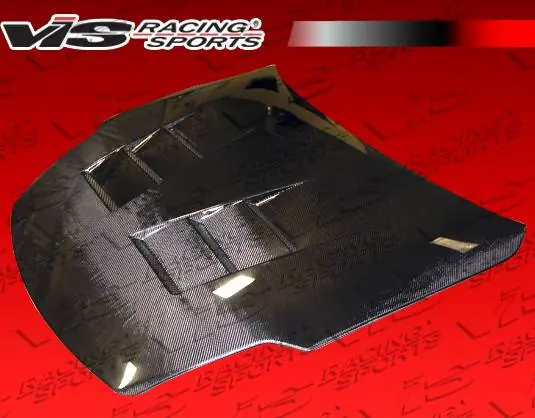 Free Returns Nissan 350Z VIS Racing Terminator Black Carbon Fiber Hood - 03NS3502DTM-010C