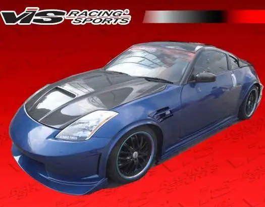 Editor’s Pick Nissan 350Z VIS Racing Viper Black Carbon Fiber Hood - 03NS3502DVR-010C