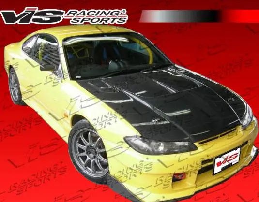 Reduced Price Nissan Silvia VIS Racing Drift-2 Black Carbon Fiber Hood - 99NSS152DDFT2-010C