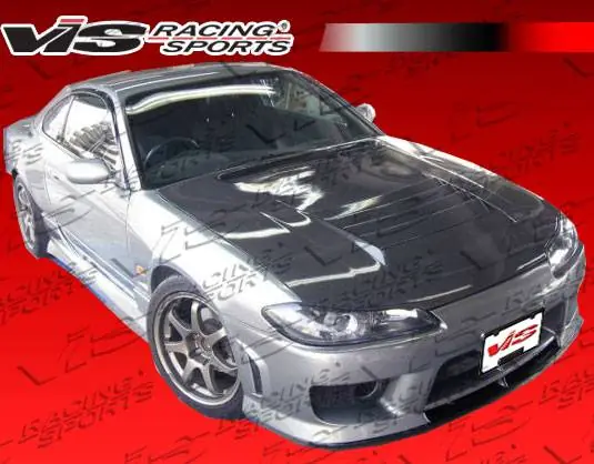 Clearance Nissan Silvia VIS Racing Drift Black Carbon Fiber Hood - 99NSS152DDFT-010C