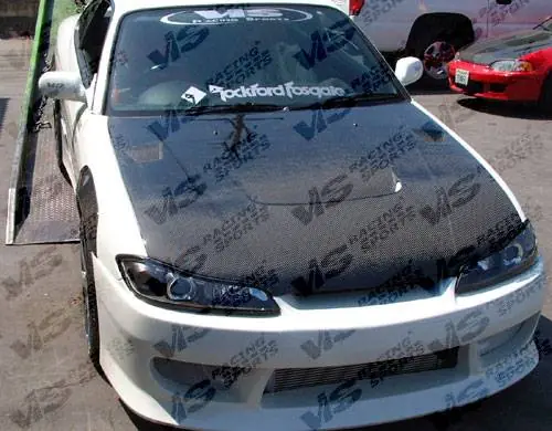 Nissan Silvia VIS Racing JS Black Carbon Fiber Hood - 99NSS152DJS-010C Certified