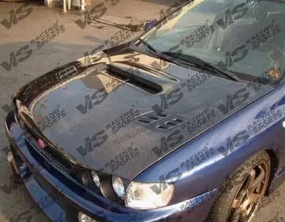 Bargain Subaru Impreza VIS Racing OEM Black Carbon Fiber Hood with Scoop - 93SBIMP4DOE-010C