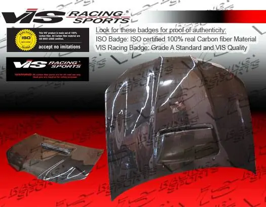 Subaru WRX VIS Racing STI Black Carbon Fiber Hood - 06SBWRX4DSTI-010C Handmade