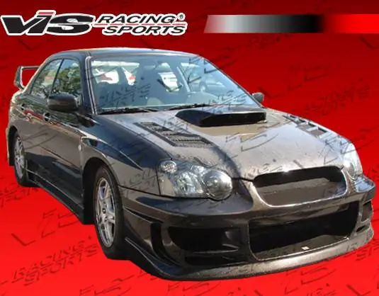 Subaru WRX VIS Racing Tracer Black Carbon Fiber Hood - 04SBWRX4DTRA-010C Final Sale