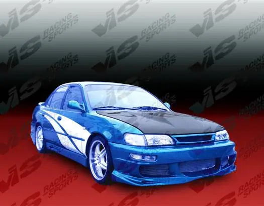 Toyota Corolla VIS Racing Invader Black Carbon Fiber Hood - 93TYCOR4DVS-010C Hot Deal