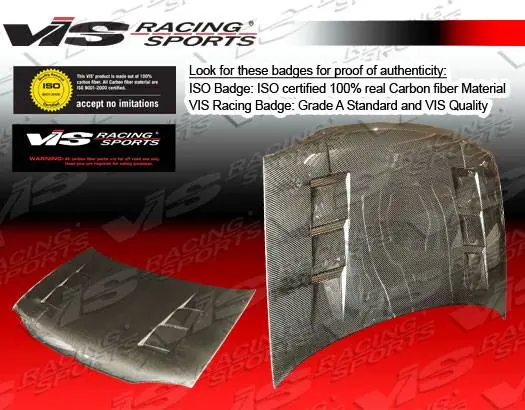 Exclusive Volkswagen Golf VIS Racing Terminator Black Carbon Fiber Hood - 99VWGOF2DTM-010C