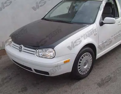 Final Sale Volkswagen Jetta VIS Racing OEM Black Carbon Fiber Hood - 93VWJET4DOE-010C