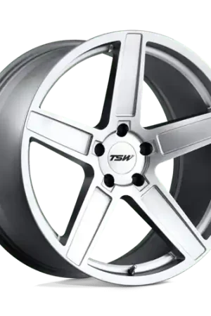 Top Pick TSW ASCENT Alloy Wheel 20x10 ET25 5x112 Matt Titanium Silver 72.1mm CB
