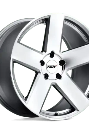 Budget TSW BRISTOL Alloy Wheel 20x10 ET40 5x114 Silver With Mirror Cut Face 7