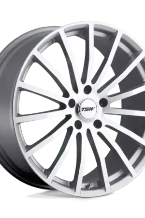 Next Day Delivery TSW MALLORY Alloy Wheel 20x10 ET42 5x112 Silver With Mirror Cut Face 7