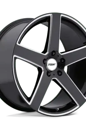 Money Back Guarantee TSW RIVAGE Alloy Wheel 20x10 ET54 5x112 Gloss Black With Milled Spoke
