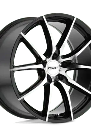 TSW SPRINT Alloy Wheel 20x10 ET25 5x112 Gloss Black With Mirror Cut Fa Final Sale