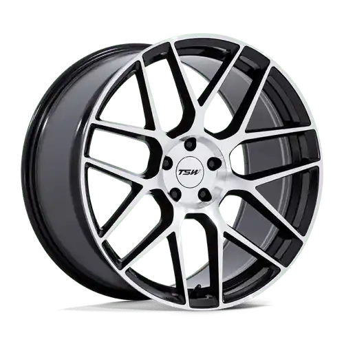 TSW TW002 LASARTHE Alloy Wheel 20x9 ET35 5x114 Gloss Black Machined 72 Viral
