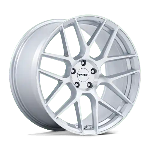 TSW TW002 LASARTHE Alloy Wheel 17x8 ET35 5x120 Gloss Silver Machined 7 New Arrival