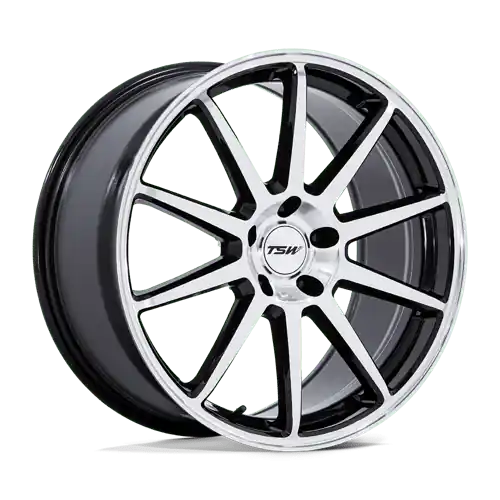 TSW TW004 CANARD Alloy Wheel 19x9.5 ET40 5x112 Gloss Black With Machin Original