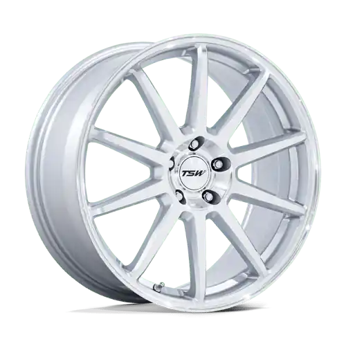 High Quality TSW TW004 CANARD Alloy Wheel 19x10.5 ET35 5x112 Gloss Silver With Mach
