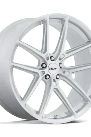TSW TW006 IMOLA Alloy Wheel 20x10.5 ET38 5x114 Gloss Silver With Machi Clearance