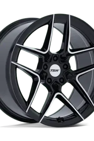 Shop Now TSW TW008 SLIPSTREAM Alloy Wheel 20x9 ET27 5x112 Gloss Black With Mach
