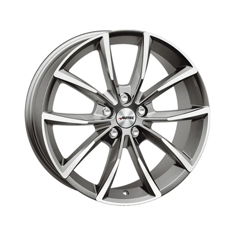 Low Price AUTEC Astana Alloy Wheel 18x8 ET48 5x112 Titanium Silver Polished 57.1