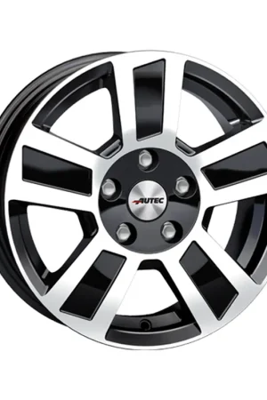 Worldwide Shipping AUTEC Tigris Alloy Wheel 15x6 ET30 5x112 Black Polished 66.6mm CB