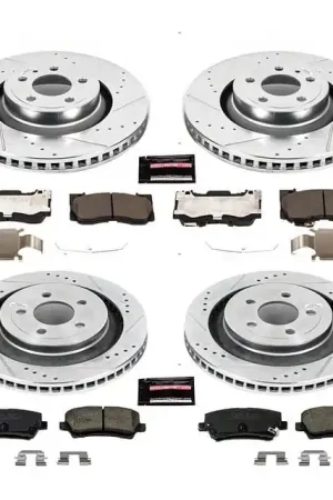 PowerStop Z23 Evolution Sport Brake Rotor and Pad Kit; Front and Rear Deal