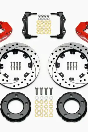 Wilwood Narrow Superlite 4R Front Kit 12.19in Drilled Red 82-86 Jeep C — PMD Premier Motoring Development Warranty Included