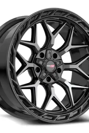 Vortek VRP-504 5x139.7/5x150 20x9 +18 Black Diamond Cut With Dark Tint Holiday Sale