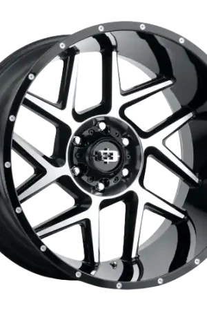 Vision Off-Road 360 Sliver 5x139.7 22x12-51 Gloss Black Machined Face Free Returns
