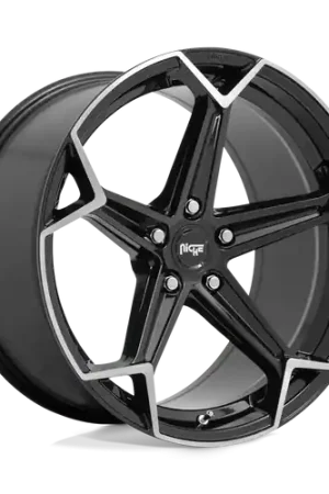 Luxury Niche 1PC N259 ARROW 5X114.3 20X10.5 +40 GLOSS BLACK BRUSHED
