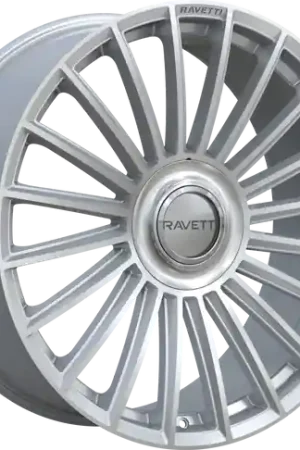 RAVETTI M17 5X115/5X120 22x9 +15 SILVER AND BRUSHED Special Discount