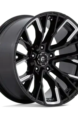 Genuine Fuel 1PC D849 REBAR 5X139.7 20X10 -18 GLOSS BLACK MILLED